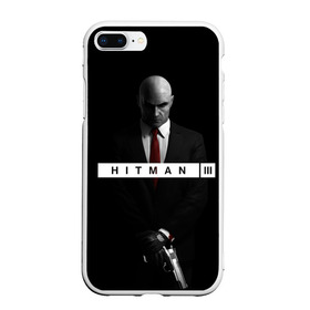 Чехол для iPhone 7Plus/8 Plus матовый с принтом Hitman 3 в Новосибирске, Силикон | Область печати: задняя сторона чехла, без боковых панелей | Тематика изображения на принте: hitman | hitman 3 | hitman iii | красный | надпись | хитман | хитман 3