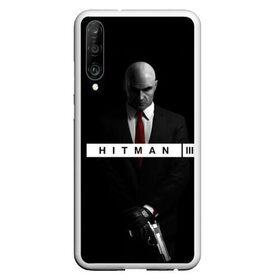 Чехол для Honor P30 с принтом Hitman 3 в Новосибирске, Силикон | Область печати: задняя сторона чехла, без боковых панелей | Тематика изображения на принте: hitman | hitman 3 | hitman iii | красный | надпись | хитман | хитман 3