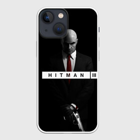 Чехол для iPhone 13 mini с принтом Hitman 3 в Новосибирске,  |  | hitman | hitman 3 | hitman iii | красный | надпись | хитман | хитман 3