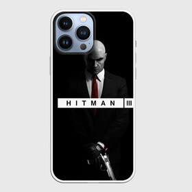 Чехол для iPhone 13 Pro Max с принтом Hitman 3 в Новосибирске,  |  | Тематика изображения на принте: hitman | hitman 3 | hitman iii | красный | надпись | хитман | хитман 3