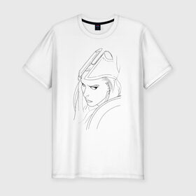Мужская футболка хлопок Slim с принтом Warrior woman в Новосибирске, 92% хлопок, 8% лайкра | приталенный силуэт, круглый вырез ворота, длина до линии бедра, короткий рукав | fantasy | warrior | античность | воительница | доспехи | фэнтези