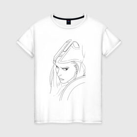 Женская футболка хлопок с принтом Warrior woman в Новосибирске, 100% хлопок | прямой крой, круглый вырез горловины, длина до линии бедер, слегка спущенное плечо | fantasy | warrior | античность | воительница | доспехи | фэнтези