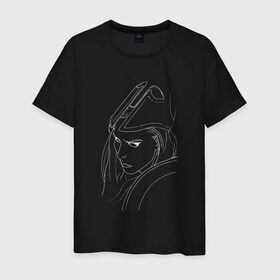 Мужская футболка хлопок с принтом Warrior woman black в Новосибирске, 100% хлопок | прямой крой, круглый вырез горловины, длина до линии бедер, слегка спущенное плечо. | fantasy | warrior | античность | воительница | доспехи | фэнтези