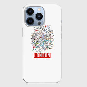 Чехол для iPhone 13 Pro с принтом Лондон в Новосибирске,  |  | london | англия | биг бен | великобритания | достопримечательности | карта | лондон | путешествия | я люблю лондон