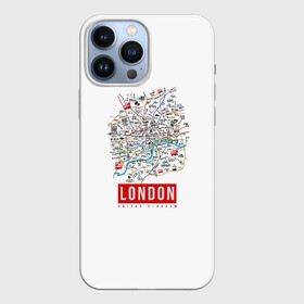 Чехол для iPhone 13 Pro Max с принтом Лондон в Новосибирске,  |  | Тематика изображения на принте: london | англия | биг бен | великобритания | достопримечательности | карта | лондон | путешествия | я люблю лондон