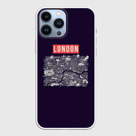 Чехол для iPhone 13 Pro Max с принтом LONDON в Новосибирске,  |  | london | англия | биг бен | великобритания | достопримечательности | карта | литературная карта | лондон | путешествия | твист | чарли чаплин | шерлок холмс | я люблю лондон