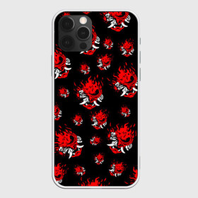 Чехол для iPhone 12 Pro Max с принтом SAMURAI 2077 PATTERN в Новосибирске, Силикон |  | Тематика изображения на принте: 2019 | cd project red | cyberpunk 2077 | cyberpunk fashion | hacker | keanu reeves | maelstrom | militech | night city | quadra | samurai | samurai cyberpunk 2077 | sci fi | trauma team | v | ви | киану ривз | киберпанк 2077 | логотип | роб