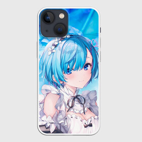 Чехол для iPhone 13 mini с принтом Рем в Новосибирске,  |  | anime | re zero | re: zero kara hajimeru isekai seikatsu | re: жизнь с нуля в альтернативном мире | rem | демон | ре зеро | рем | рэм