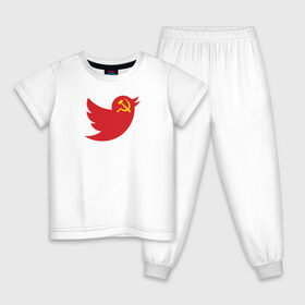 Детская пижама хлопок с принтом Team Trump в Новосибирске, 100% хлопок |  брюки и футболка прямого кроя, без карманов, на брюках мягкая резинка на поясе и по низу штанин
 | donald j. trump | team trump | trump | twitter | сша | твиттер | трамп