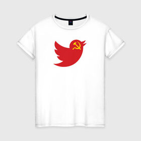 Женская футболка хлопок с принтом Team Trump в Новосибирске, 100% хлопок | прямой крой, круглый вырез горловины, длина до линии бедер, слегка спущенное плечо | donald j. trump | team trump | trump | twitter | сша | твиттер | трамп