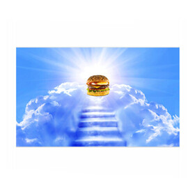 Бумага для упаковки 3D с принтом Райский бургер в Новосибирске, пластик и полированная сталь | круглая форма, металлическое крепление в виде кольца | Тематика изображения на принте: food | hamburger | hot dog | ангел | блики | булка | булочка | бургер | бутерброд | вкусняшки | гамбургер | еда | котлета | лестница | лучи | небесный | небо | обжора | облака | пейзаж | природа | рай | сендвич