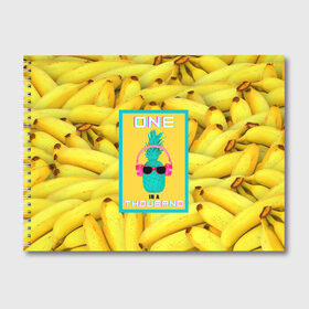 Альбом для рисования с принтом Ананас и бананы в Новосибирске, 100% бумага
 | матовая бумага, плотность 200 мг. | 3d | ананас | бананы | бирюзовый | единственный | желтый | надпись | наушники | один | один на тысячу | одна на тысячу | очки | полная запечатка | розовый | самовыражение
