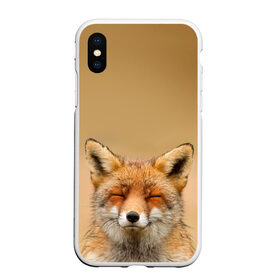 Чехол для iPhone XS Max матовый с принтом Милая лисичка в Новосибирске, Силикон | Область печати: задняя сторона чехла, без боковых панелей | Тематика изображения на принте: fox | foxy | животное | звери | лиса | лисенок | лисичка | милая | рыжая | фокс