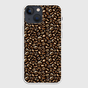 Чехол для iPhone 13 mini с принтом Кофе в Зёрнах в Новосибирске,  |  | americano | coffee | espresso | latte | nescafe | американо | бариста | бармен | капучино | кофе | кофевар | кофейные зерна | кофейня | кружка кофе | латте | макиато | моккачино | мокко | нескафе | чай | чашка кофе | шоколад