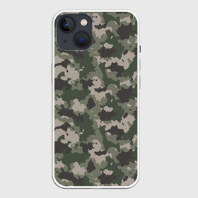 Чехол для iPhone 13 с принтом Классический камуфляж в Новосибирске,  |  | 23 февраля | армия | военная | зелень | камуфляж | листья | маскировка | осень | охота | паттерн | рыбалка | солдат | текстуры