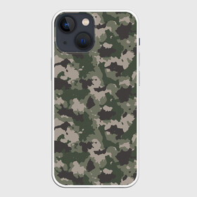 Чехол для iPhone 13 mini с принтом Классический камуфляж в Новосибирске,  |  | 23 февраля | армия | военная | зелень | камуфляж | листья | маскировка | осень | охота | паттерн | рыбалка | солдат | текстуры