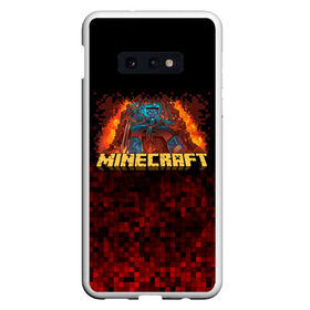 Чехол для Samsung S10E с принтом Minecraft в Новосибирске, Силикон | Область печати: задняя сторона чехла, без боковых панелей | minecraft | алекс | белый | блоки | ведьма | взрывчатка | визера | волк | гаст | добывать | дракон | зеленый куб | зомби | игра | крафт | крипер | кубики | лошадка | майн | майнкрафт | манкрафт | овечка | оцелот