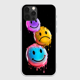 Чехол для iPhone 12 Pro Max с принтом Smail в Новосибирске, Силикон |  | lol | smile | грусть | краски | мем | позитив | рожица | смайл | смех | улыбка