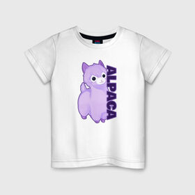 Детская футболка хлопок с принтом Alpaca в Новосибирске, 100% хлопок | круглый вырез горловины, полуприлегающий силуэт, длина до линии бедер | 1 годик | love | дети | детские | любовь | малыш | малыши | ребенок