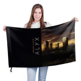 Флаг 3D с принтом Half-Life Alyx в Новосибирске, 100% полиэстер | плотность ткани — 95 г/м2, размер — 67 х 109 см. Принт наносится с одной стороны | half life | half life alyx | аликс | апокалипсис | город | игра | игроман | компьютерная | подарок | пост апокалипсис | халф лайф | шутер