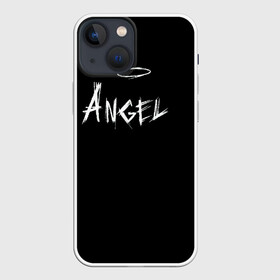 Чехол для iPhone 13 mini с принтом ANGEL в Новосибирске,  |  | angel | angelos | archangel | graffiti | inscription | messenger | saint | ангел | ангелок | ангелос | ангелочек | архангел | вестник | графити | надпись | посланник | святой