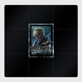 Магнитный плакат 3Х3 с принтом Final Fantasy VII Remake в Новосибирске, Полимерный материал с магнитным слоем | 9 деталей размером 9*9 см | Тематика изображения на принте: final fantasy | final fantasy vii remake | герой | игра | компьютерная | подарок | ремейк | силуэт | синяя | узор | файнл фэнтези