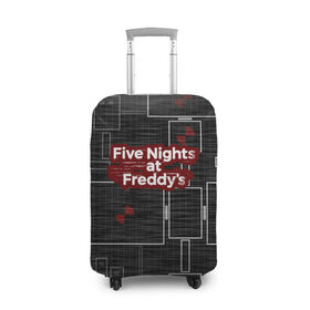 Чехол для чемодана 3D с принтом Five Nights At Freddy в Новосибирске, 86% полиэфир, 14% спандекс | двустороннее нанесение принта, прорези для ручек и колес | 5 ночей с фредди | five nights at freddys | fnaf | игра | игрок | книга | логотип | пиццерия | подарок | страшилка | схема | фнаф | фредди