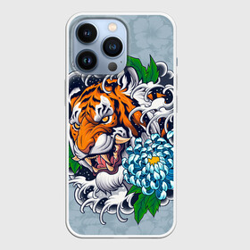 Чехол для iPhone 13 Pro с принтом Грозный Тигр в цветах (голова) в Новосибирске,  |  | himiko | my hero academia | toga | моя геройская академия | химико тога