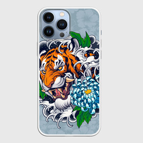 Чехол для iPhone 13 Pro Max с принтом Грозный Тигр в цветах (голова) в Новосибирске,  |  | himiko | my hero academia | toga | моя геройская академия | химико тога