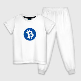 Детская пижама хлопок с принтом Bitcoin в Новосибирске, 100% хлопок |  брюки и футболка прямого кроя, без карманов, на брюках мягкая резинка на поясе и по низу штанин
 | bitcoin | btc | биткоин | валюта | деньги | криптовалюта