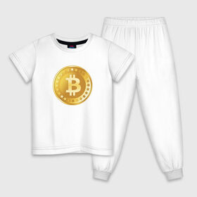Детская пижама хлопок с принтом bitcoin в Новосибирске, 100% хлопок |  брюки и футболка прямого кроя, без карманов, на брюках мягкая резинка на поясе и по низу штанин
 | bitcoin | btc | биткоин | валюта | деньги | криптовалюта