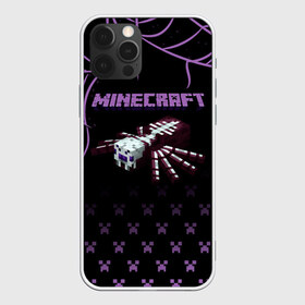 Чехол для iPhone 12 Pro Max с принтом Minecraft паук в Новосибирске, Силикон |  | minecraft | алекс | белый | блоки | ведьма | взрывчатка | визера | волк | гаст | добывать | дракон | зеленый куб | зомби | игра | крафт | крипер | кубики | лошадка | майн | майнкрафт | манкрафт | овечка | оцелот