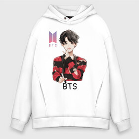 Мужское худи Oversize хлопок с принтом BTS art в Новосибирске, френч-терри — 70% хлопок, 30% полиэстер. Мягкий теплый начес внутри —100% хлопок | боковые карманы, эластичные манжеты и нижняя кромка, капюшон на магнитной кнопке | bts | k pop | kpop | rm | аниме | бтс | ви | джей хоуп | джонгук | кпоп | сюга | чимин | чин | япония