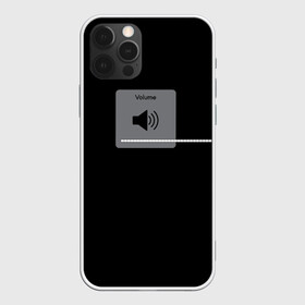 Чехол для iPhone 12 Pro с принтом VOLUME в Новосибирске, силикон | область печати: задняя сторона чехла, без боковых панелей | iphone | music | song | айфон | буст | волуме | звук | музыка | мьюзик | на всю | настроение | прибавить | трек | тренд