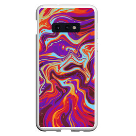 Чехол для Samsung S10E с принтом colorful waves в Новосибирске, Силикон | Область печати: задняя сторона чехла, без боковых панелей | abstract | colors | paint | pattern | violet | waves | абстракция | волны | краска | цветной