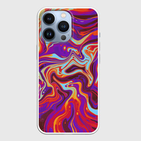 Чехол для iPhone 13 Pro с принтом colorful waves в Новосибирске,  |  | abstract | colors | paint | pattern | violet | waves | абстракция | волны | краска | цветной