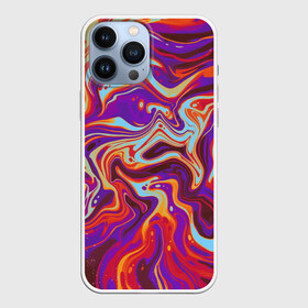 Чехол для iPhone 13 Pro Max с принтом colorful waves в Новосибирске,  |  | abstract | colors | paint | pattern | violet | waves | абстракция | волны | краска | цветной