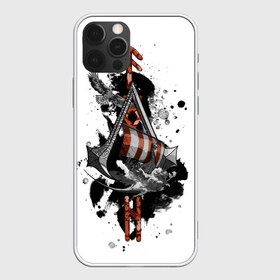 Чехол для iPhone 12 Pro Max с принтом Assassins Creed Valhalla Тату в Новосибирске, Силикон |  | ассасинс крид | викинги | графика | драккар | корабль | орел | руны | тату