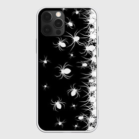 Чехол для iPhone 12 Pro Max с принтом Пауки в Новосибирске, Силикон |  | black and white | dark | halloween | horror | spiders | жуки | клещ | краска | минимализм | монохромный | ночь | пауки | паутина | паучки | паучок | страшный | сумерки | темный | тьма | ужасы | уличный | хеллоуин | хоррор