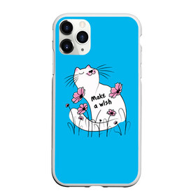 Чехол для iPhone 11 Pro Max матовый с принтом Загадай желание - Кот в Новосибирске, Силикон |  | art | cat | картинка | кот | котик | коты | кошка | цветы