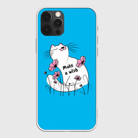 Чехол для iPhone 12 Pro Max с принтом Загадай желание - Кот в Новосибирске, Силикон |  | art | cat | картинка | кот | котик | коты | кошка | цветы