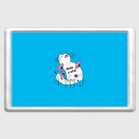 Магнит 45*70 с принтом Загадай желание - Кот в Новосибирске, Пластик | Размер: 78*52 мм; Размер печати: 70*45 | art | cat | картинка | кот | котик | коты | кошка | цветы