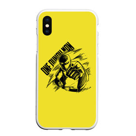 Чехол для iPhone XS Max матовый с принтом Сайтама One Punch Man в Новосибирске, Силикон | Область печати: задняя сторона чехла, без боковых панелей | anime | one punch man | аниме | анимэ | бэнг | ван панч мэн | ванпанчмен | генос | кинг | сайтама | соник | супер герой | торнадо | уан панч мен