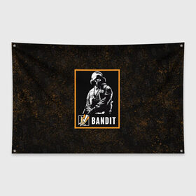 Флаг-баннер с принтом Bandit в Новосибирске, 100% полиэстер | размер 67 х 109 см, плотность ткани — 95 г/м2; по краям флага есть четыре люверса для крепления | bandit | r6s | rainbow six siege | бандит | оперативник | персонаж