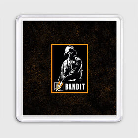 Магнит 55*55 с принтом Bandit в Новосибирске, Пластик | Размер: 65*65 мм; Размер печати: 55*55 мм | bandit | r6s | rainbow six siege | бандит | оперативник | персонаж