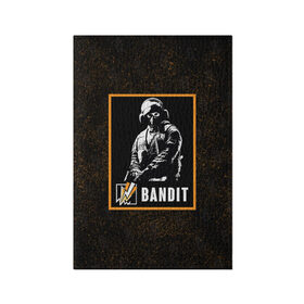 Обложка для паспорта матовая кожа с принтом Bandit в Новосибирске, натуральная матовая кожа | размер 19,3 х 13,7 см; прозрачные пластиковые крепления | bandit | r6s | rainbow six siege | бандит | оперативник | персонаж