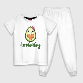 Детская пижама хлопок с принтом Avobaby в Новосибирске, 100% хлопок |  брюки и футболка прямого кроя, без карманов, на брюках мягкая резинка на поясе и по низу штанин
 | avocado | family | family look | авокадо | детские | для всей семьи | семейные | семья | фэмили лук