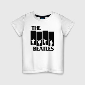 Детская футболка хлопок с принтом The Beatles в Новосибирске, 100% хлопок | круглый вырез горловины, полуприлегающий силуэт, длина до линии бедер | великобритания | джон леннон | классика | легенды | музыка | пол маккартни | рок | рок группа