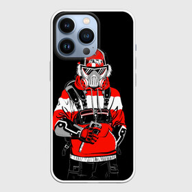 Чехол для iPhone 13 Pro с принтом Corona в Новосибирске,  |  | Тематика изображения на принте: corona | коронавирус | маска | мужчина | противогаз | самоизоляция | человек в маске