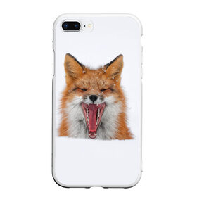 Чехол для iPhone 7Plus/8 Plus матовый с принтом Снежная лиса в Новосибирске, Силикон | Область печати: задняя сторона чехла, без боковых панелей | Тематика изображения на принте: fox | foxy | животное | звери | лиса | лисенок | лисичка | милая | рыжая | фокс